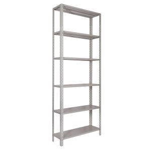 Estante de Aço 30cm Linha Pesada CHAPA 22 c/ 06 Prateleiras e 04 Colunas L3 c/ 2,40m de Altura. ( 100 kgs)