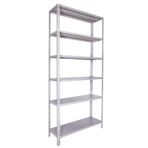 Estante de Aço 40cm Linha Pesada CHAPA 22 c/ 06 Prateleiras e Colunas L2. (60 kgs)