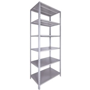 Estante de Aço 58cm Linha Pesada CHAPA 22 c/ 06 Prateleiras e Colunas L3 c/ 2,40m de Altura. ( 100 kgs)