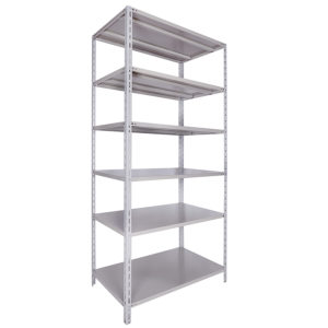 Estante de Aço 50cm Linha Pesada CHAPA 22 c/ 06 Prateleiras e Coluna L2. (60 kgs)