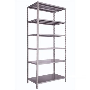 Estante de Aço 50cm Linha Pesada CHAPA 22 c/ 06 Prateleiras e Colunas L3. ( 100 kgs)