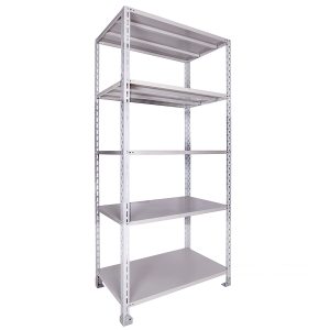 Estante de Aço 50cm Linha Pesada CHAPA 22 c/ 05 Prateleiras e Colunas L3. (100 kgs)