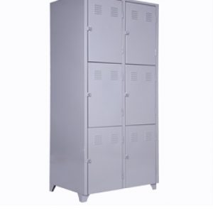 Roupeiro de Aço com 06 Portas Médias com Pitão para Cadeado em "CHAPA 26"