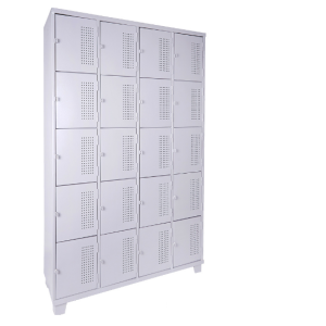 Roupeiro de Aço com 20 Portas Pequenas com Pitão para Cadeado em "CHAPA 26"