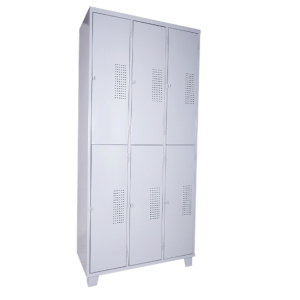 Roupeiro de Aço com 06 Portas Grandes com Pitão para Cadeado em "CHAPA 26".