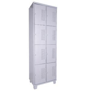 Roupeiro de Aço com 08 Portas Pequenas com Pitão para Cadeado em "CHAPA 26".