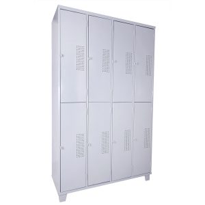 Roupeiro de Aço com 08 Portas Grandes com Pitão para Cadeado em "CHAPA 26".