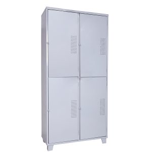 Roupeiro de Aço Insalubre com 04 Portas com Pitão para Cadeado em "CHAPA 26".